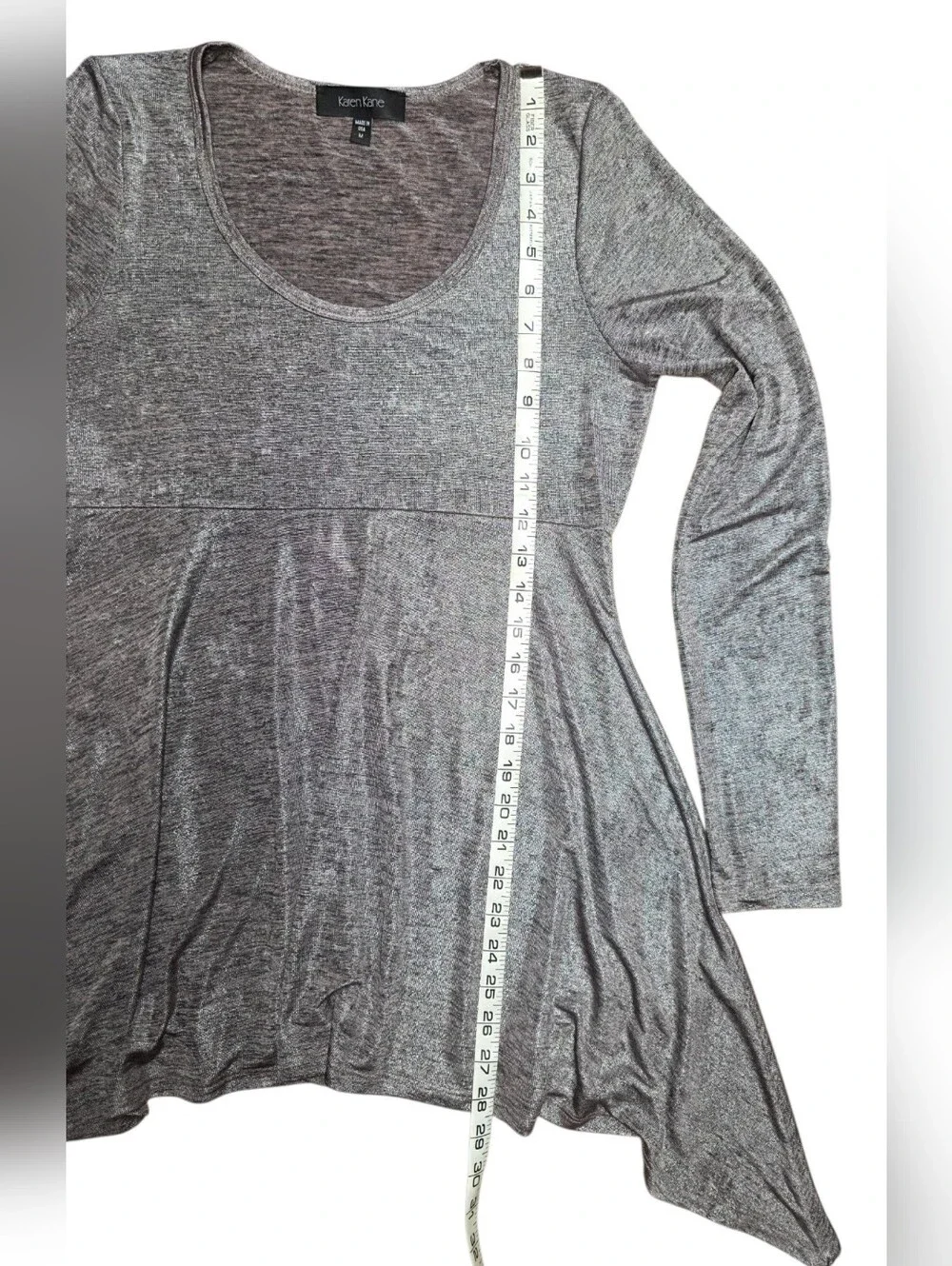 Shimmery Silver Tunic Sculpted And Flowy
